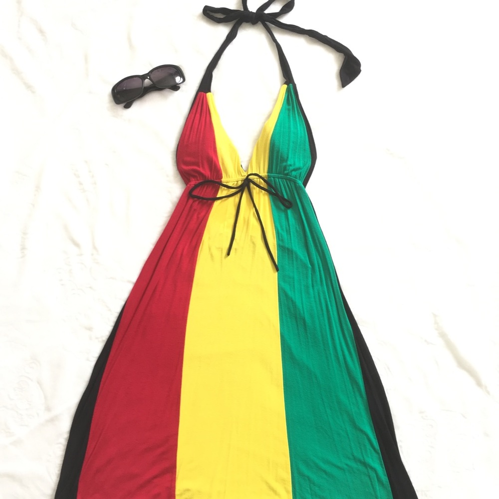 SUN DRESS JAMAICAN COLORS SMALL MADE IN USA